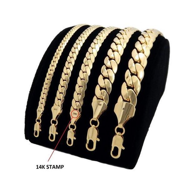 charming mens miami cuban link chain necklace bracelet, Silver