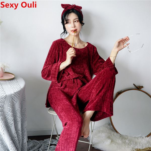 new women pajamas sets 2 pieces knitted cotton female lace winter pajamas set sleepwear, Blue;gray
new women pajamas sets 2 pieces knitted cotton female lace winter pajamas set sleepwear, Blue;gray