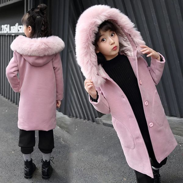 girls woolen coat new winter children warm clothes kids big fur collar outerwear kids girls thick fashion jacket hooded, Blue;gray
girls woolen coat new winter children warm clothes kids big fur collar outerwear kids girls thick fashion jacket hooded, Blue;gray