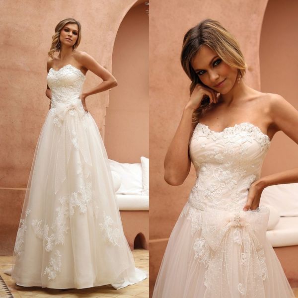 modest linea raffealli a line wedding dresses sweetheart sleeveless lace applique bow sash wedding gowns floor length robe de mariée, White
modest linea raffealli a line wedding dresses sweetheart sleeveless lace applique bow sash wedding gowns floor length robe de mariée, White