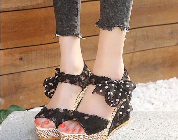 women sandals plus size wedges shoes for women high heels sandals summer shoes flip flop bow lace femmes platform, Black
women sandals plus size wedges shoes for women high heels sandals summer shoes flip flop bow lace femmes platform, Black