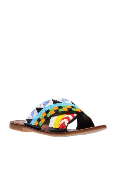 pearl genuine leather black women 's sandals 120130002418