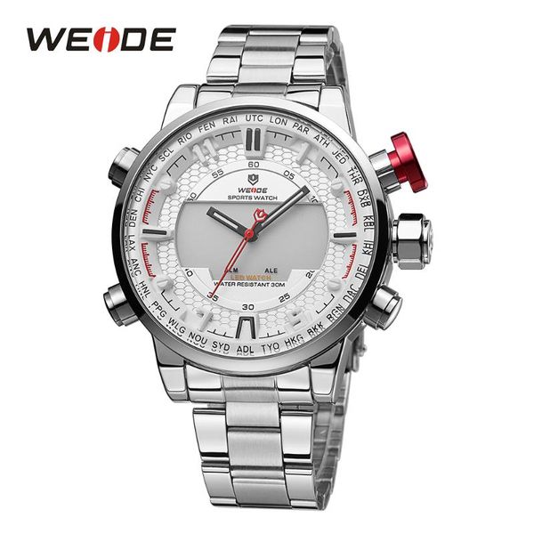 weide watch men relogio masculino auto date week men's watches watch analog led display alarmo wrist men, Slivery;brown
weide watch men relogio masculino auto date week men's watches watch analog led display alarmo wrist men, Slivery;brown