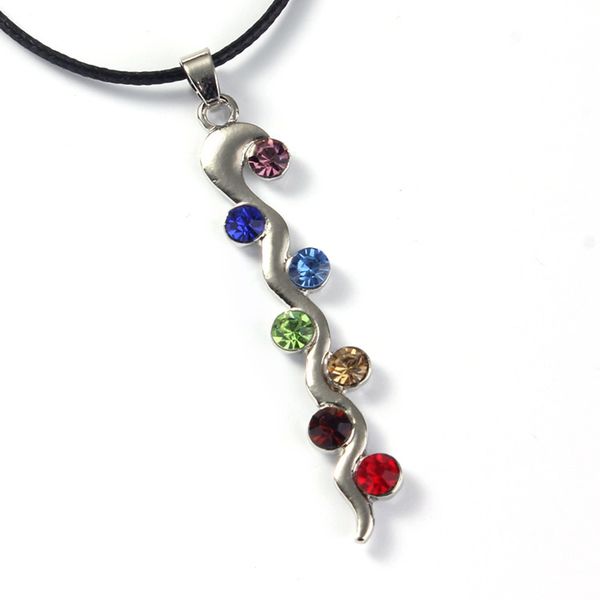 Popular Silver Plated 7 Chakra Rhinestone Reiki Healing Yoga Balancing Water Ripple Pendant Fashion Charms Jewelry
Popular Silver Plated 7 Chakra Rhinestone Reiki Healing Yoga Balancing Water Ripple Pendant Fashion Charms Jewelry
