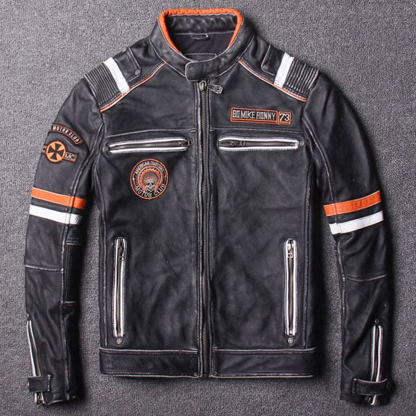 2020 vintage black men american motorcycle leather jacket plus size xxxxxl genuine cowhide slim fit biker's coat ing
2020 vintage black men american motorcycle leather jacket plus size xxxxxl genuine cowhide slim fit biker's coat ing