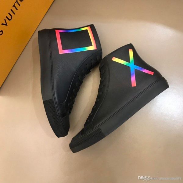 luxury tattoo sneaker boot black mens leather high sneakers rainbow color rectangle right x left womens trainers fashion designer shoes, Black;brown
luxury tattoo sneaker boot black mens leather high sneakers rainbow color rectangle right x left womens trainers fashion designer shoes, Black;brown