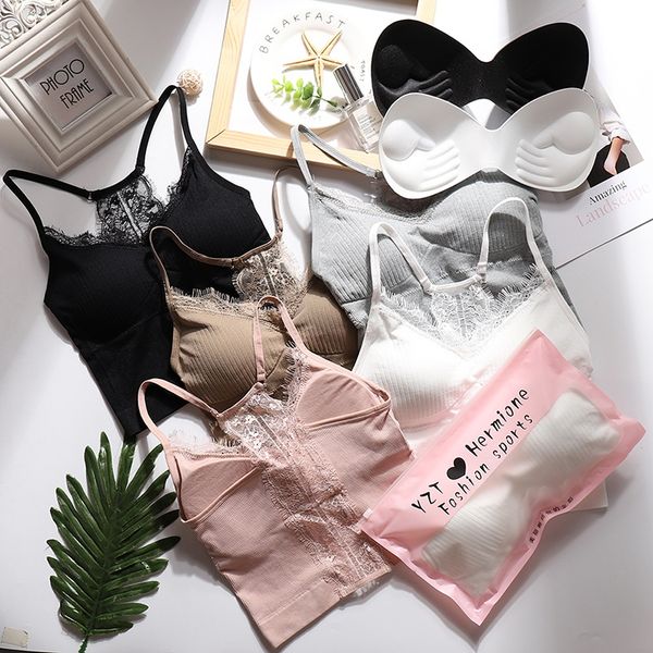 women lace tube camisole lace cami bralette crochet solid crop tank flower camisoles female tanks seamless padded j2, Black;white
women lace tube camisole lace cami bralette crochet solid crop tank flower camisoles female tanks seamless padded j2, Black;white