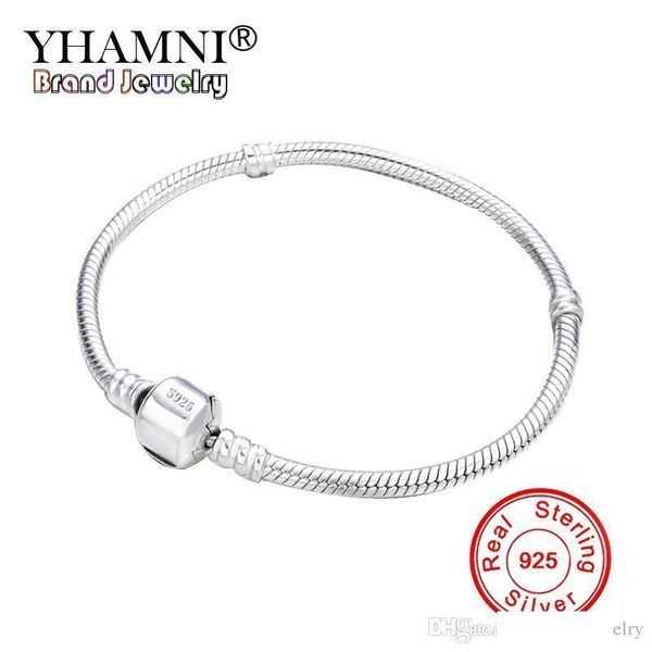 yhamni 16-23cm long 925 silver charm snake chain bracelet bangle wedding jewelry for women ab005, White
yhamni 16-23cm long 925 silver charm snake chain bracelet bangle wedding jewelry for women ab005, White