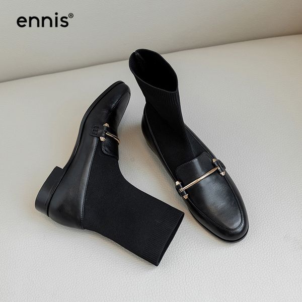 ennis 2019 designer genuine leather boots women flat knitted boots autumn shoes round toe stretch with metal chain a9157, Black
ennis 2019 designer genuine leather boots women flat knitted boots autumn shoes round toe stretch with metal chain a9157, Black