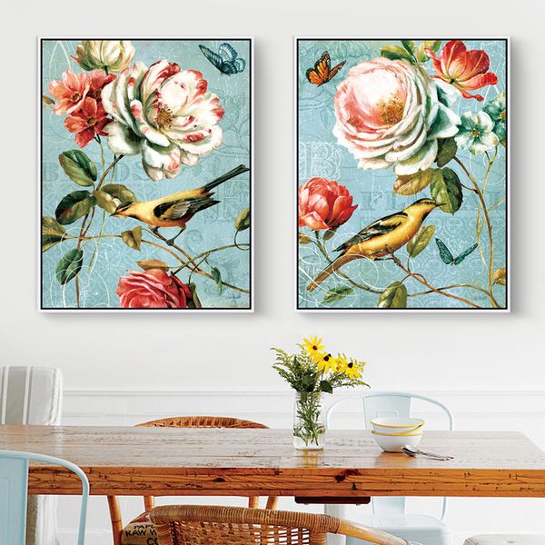 vintage home decoration bird butterfly flower print posters chinese style canvas oil painting wall art picture for living room
vintage home decoration bird butterfly flower print posters chinese style canvas oil painting wall art picture for living room