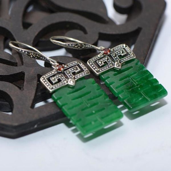 vintage 925 sterling silver natural green jade drop earrings for women with chinese word double happiness engraved cj191202, Golden
vintage 925 sterling silver natural green jade drop earrings for women with chinese word double happiness engraved cj191202, Golden