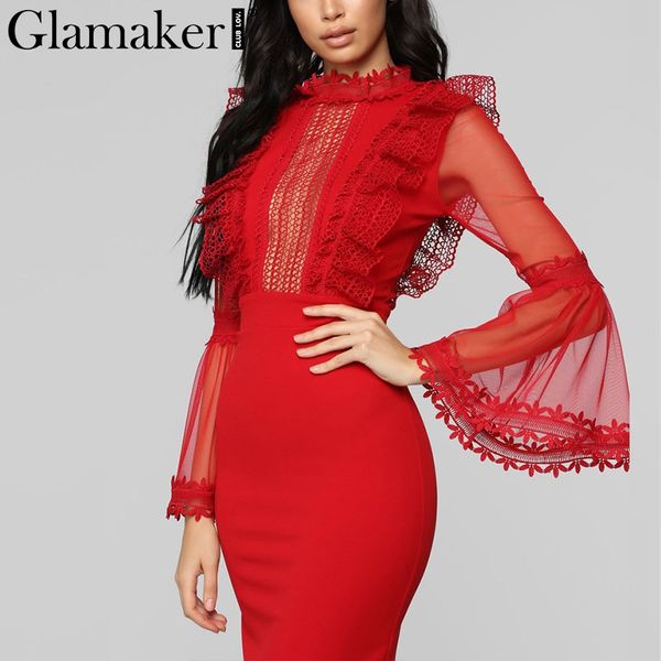 casual dresses glamaker knit lace patchwork ruffle bodycon dress women summer mesh long sleeve midi elegant female retro party, Black;gray
casual dresses glamaker knit lace patchwork ruffle bodycon dress women summer mesh long sleeve midi elegant female retro party, Black;gray