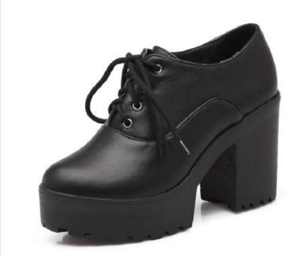 2019 women's shoes in spring and autumn with new style high heel coarse heel round head waterproof table @70, Black
2019 women's shoes in spring and autumn with new style high heel coarse heel round head waterproof table @70, Black