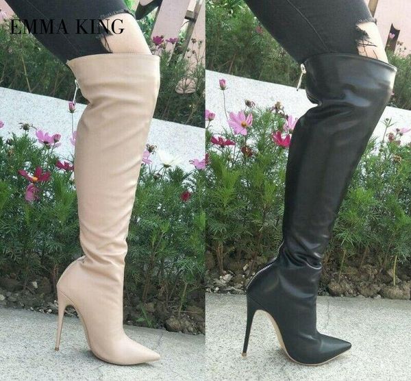 women over knee thigh high boots party stilettos pointy toe back zip shoes female fashion high heel shoes woman plus size, Black
women over knee thigh high boots party stilettos pointy toe back zip shoes female fashion high heel shoes woman plus size, Black