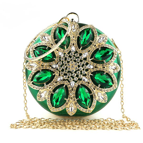 women luxury style round clutch purse evening bag green clutch crystal wedding purse and handbag exquisite chain shoulder bag
women luxury style round clutch purse evening bag green clutch crystal wedding purse and handbag exquisite chain shoulder bag