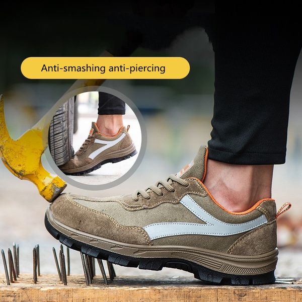 men steel toe safety shoes breathable outdoor construction protective footwear puncture proof work sneakers ankle boots for men, Black
men steel toe safety shoes breathable outdoor construction protective footwear puncture proof work sneakers ankle boots for men, Black