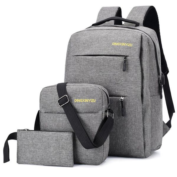 new designer men simple waterproof backpack three-piece casual multi-functional business bagpack usb charging outdoor travel bag mochila
new designer men simple waterproof backpack three-piece casual multi-functional business bagpack usb charging outdoor travel bag mochila