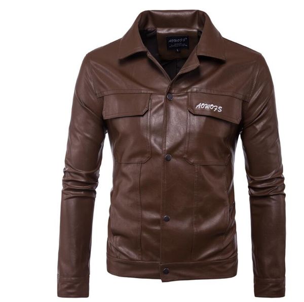 mens leather jacket slim motorcycle coat jackets letter embroidery clothes personalized jaqueta de couro stage street fashion, Black
mens leather jacket slim motorcycle coat jackets letter embroidery clothes personalized jaqueta de couro stage street fashion, Black