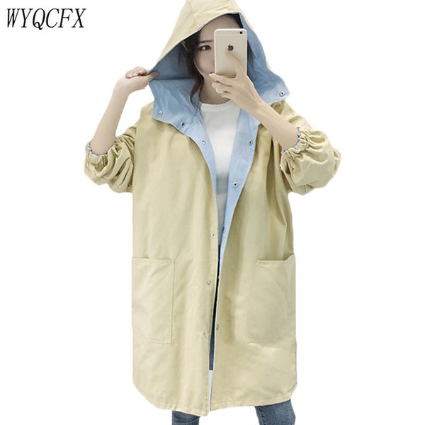 trench coat for women spring autumn outwear harajuku plus size hooded long windbreaker casual two side wearing feminino overcoat, Tan;black
trench coat for women spring autumn outwear harajuku plus size hooded long windbreaker casual two side wearing feminino overcoat, Tan;black