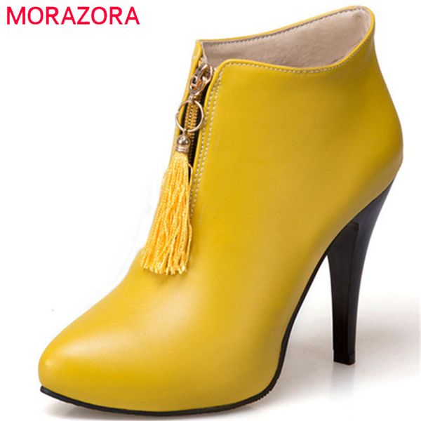 morazora pu soft leather thin heels shoes woman ankle boots for women in spring autumn fashion boots pointed toe big size 34-45, Black
morazora pu soft leather thin heels shoes woman ankle boots for women in spring autumn fashion boots pointed toe big size 34-45, Black