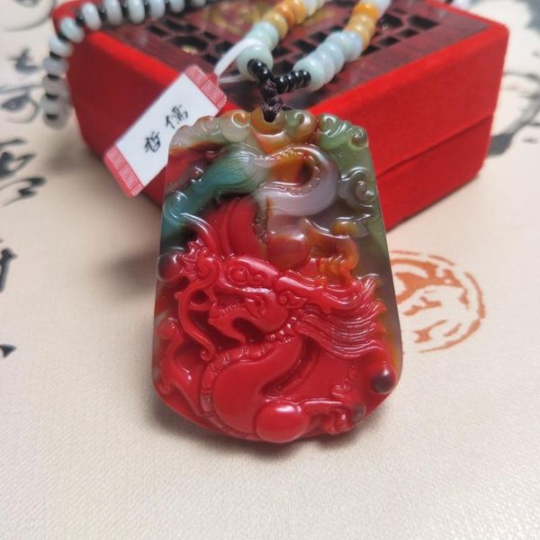 zheru jewelry pure natural colorful jade two-color dragon pendant three-color jadeite necklace necklace national certificate, Silver
zheru jewelry pure natural colorful jade two-color dragon pendant three-color jadeite necklace necklace national certificate, Silver