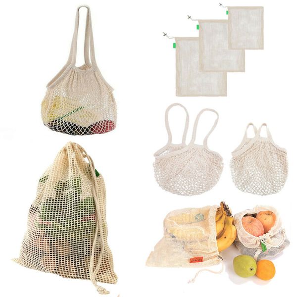 string shopping grocery bag tote mesh net woven mesh bag reusable shopper new