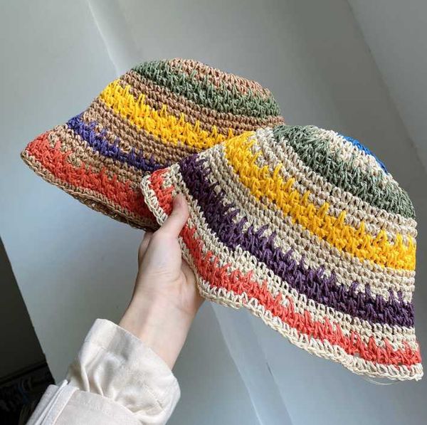 summer travel shade rainbow color hat floppy straw hat women ladies wide brim beach foldable straw sun sun cap, Blue;gray
summer travel shade rainbow color hat floppy straw hat women ladies wide brim beach foldable straw sun sun cap, Blue;gray