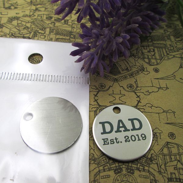 40pcs--"dad est. 20 19"stainless steel charms more style for choosing diy charms pendants necklace, Bronze;silver
40pcs--"dad est. 20 19"stainless steel charms more style for choosing diy charms pendants necklace, Bronze;silver