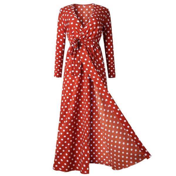 Women Dress Boho Sexy V Neck Polka Dot Printed Long Sleeve Beach Party Long Maxi Dress Sundress Vestidos Femininos Robe
Women Dress Boho Sexy V Neck Polka Dot Printed Long Sleeve Beach Party Long Maxi Dress Sundress Vestidos Femininos Robe