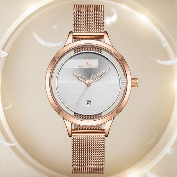 naviforce watch women fashion dress quartz watches lady full steel waterproof wristwatch simple girl clock 2020, Slivery;brown
naviforce watch women fashion dress quartz watches lady full steel waterproof wristwatch simple girl clock 2020, Slivery;brown