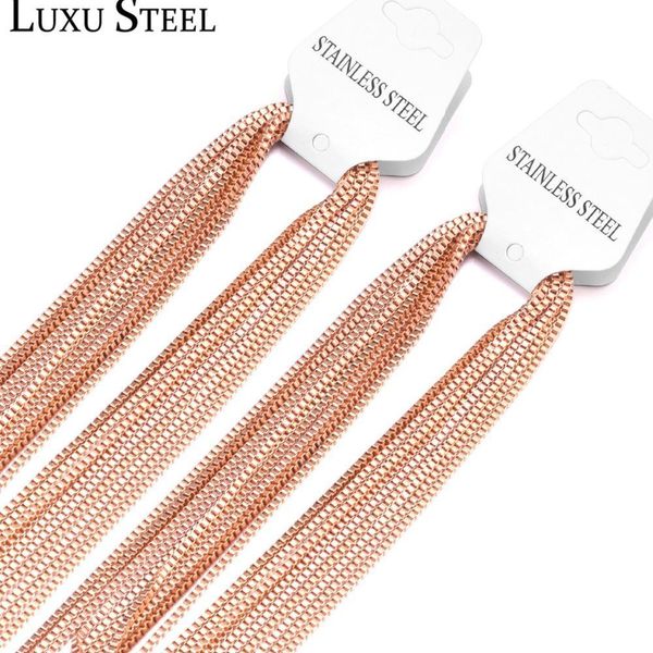 luxusteel width 2mm length 45 50 55 60cm rose gold black color box chain necklaces for pendants stainless steel necklaces gift, Silver
luxusteel width 2mm length 45 50 55 60cm rose gold black color box chain necklaces for pendants stainless steel necklaces gift, Silver