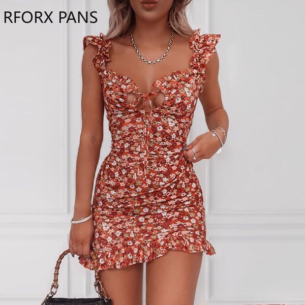 women v-neck floral ruffle trim mini dress dress elegant bodycon party, Black;gray
women v-neck floral ruffle trim mini dress dress elegant bodycon party, Black;gray