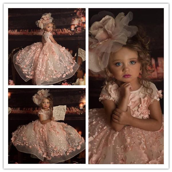 blush pink princess flower girls dresses for wedding jewel neck 3d floral bead kids pageant dress ball gown toddler communion gowns, White;blue
blush pink princess flower girls dresses for wedding jewel neck 3d floral bead kids pageant dress ball gown toddler communion gowns, White;blue