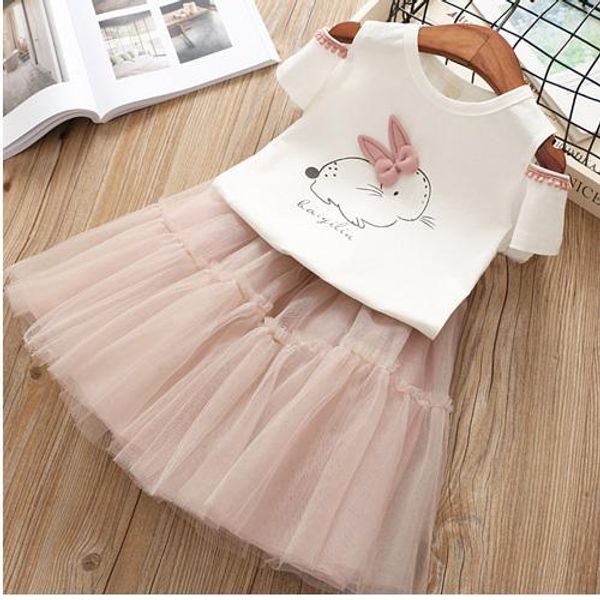 summer kids girls suit fashion show-shouldered rabbit t-shirt+mesh flexible skirt dress 2pac suit, White
summer kids girls suit fashion show-shouldered rabbit t-shirt+mesh flexible skirt dress 2pac suit, White