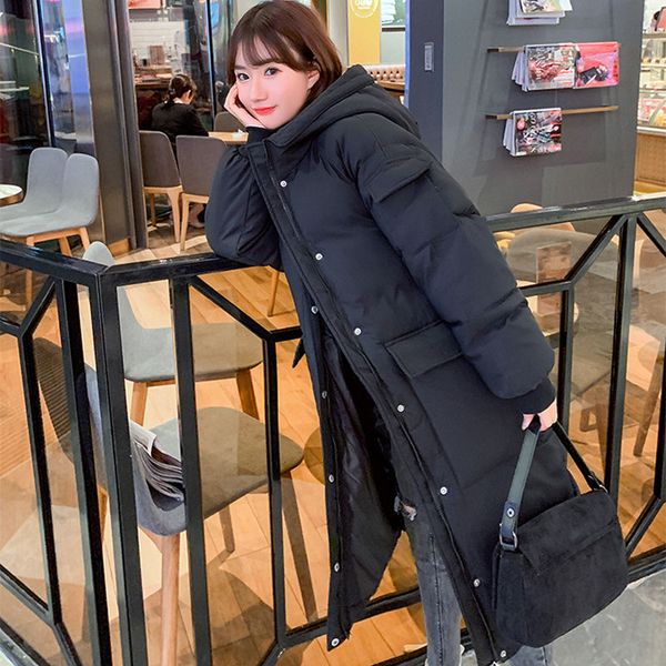 women's down & parkas cotton winter mid-length jacket hooded loose parker thicken warm student, Black
women's down & parkas cotton winter mid-length jacket hooded loose parker thicken warm student, Black