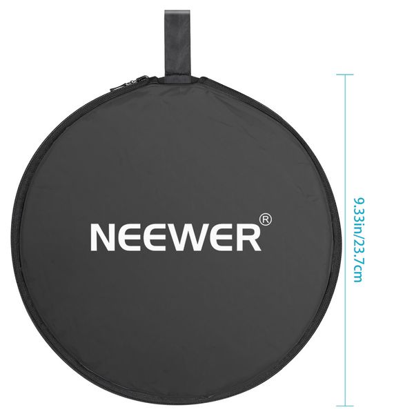 neewer round 5-in-1 collapsible multi-disc light reflector 50cm with carrying case - translucent, silver, gold, white and black
neewer round 5-in-1 collapsible multi-disc light reflector 50cm with carrying case - translucent, silver, gold, white and black