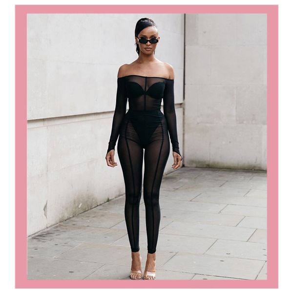 mesh transparent black 2 piece set women summer 2020 slash neck bodysuit leggings outfit female slim skinny streetwear, White
mesh transparent black 2 piece set women summer 2020 slash neck bodysuit leggings outfit female slim skinny streetwear, White
