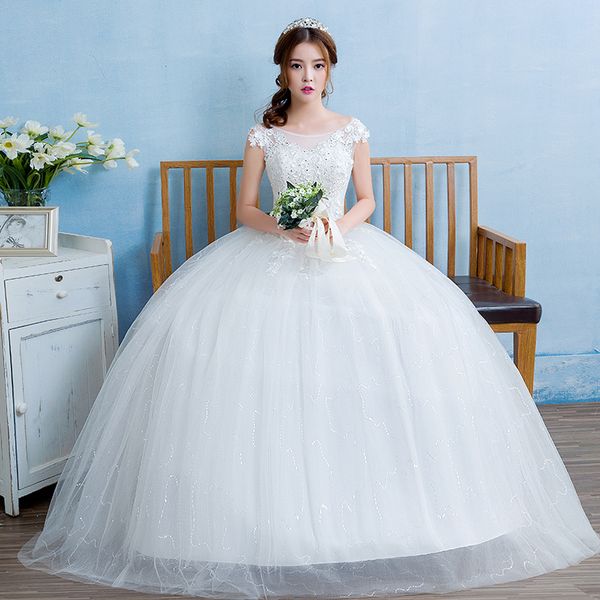cream-white scoop neck tulle wedding dress with bling lace appliques 2020 lace up wedding gowns vestido novia
cream-white scoop neck tulle wedding dress with bling lace appliques 2020 lace up wedding gowns vestido novia