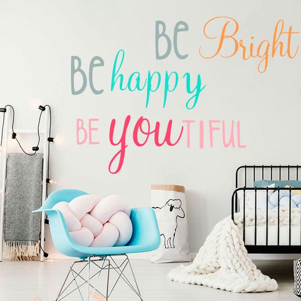 be bright be happy inspirational saying quotes diy removable wall stickers decals mural living room home decor
be bright be happy inspirational saying quotes diy removable wall stickers decals mural living room home decor