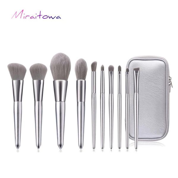 miraitowa silvery makeup brushes set cosmetics powder foundation contour eyeshadow make up beauty tool + leather case
miraitowa silvery makeup brushes set cosmetics powder foundation contour eyeshadow make up beauty tool + leather case