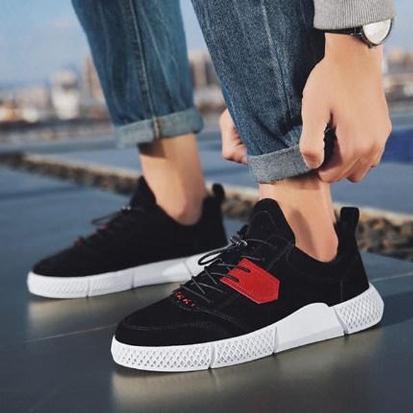 outdoor men spring tide shoes snew korean version of the wild white shoes men's trend casual british board shoes 2019, Black 
outdoor men spring tide shoes snew korean version of the wild white shoes men's trend casual british board shoes 2019, Black