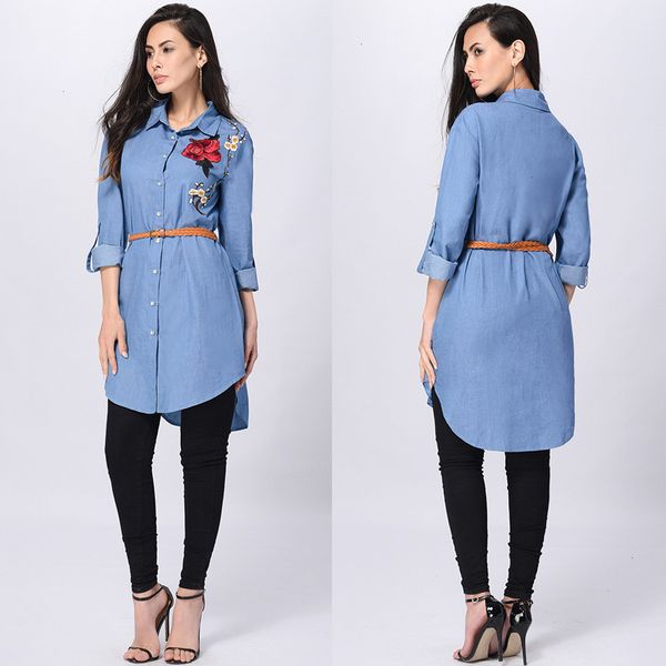 embroidered women cap sleeve rose long sleeve collared long shirt turn down collar blue shirts blusas mujer de moda c2735, White
embroidered women cap sleeve rose long sleeve collared long shirt turn down collar blue shirts blusas mujer de moda c2735, White