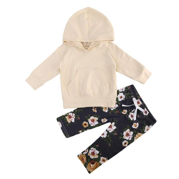 2pcs newborn kids baby girl boy clothes sets solid long sleeve hoodie t-shirt+floral pants outfit set, White
2pcs newborn kids baby girl boy clothes sets solid long sleeve hoodie t-shirt+floral pants outfit set, White