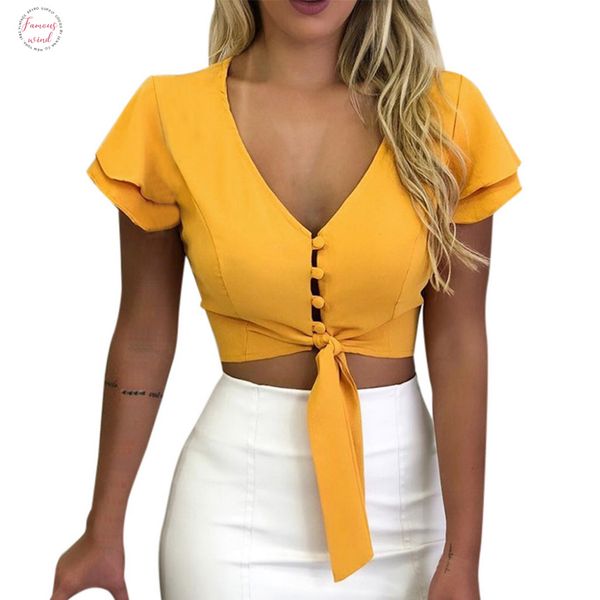 женская верхняя одежда v шеи sexy navel solid color short tank top женщины бинты кнопки коротким рукавом повседневная 2019 летняя рубашка g6, White
женская верхняя одежда v шеи sexy navel solid color short tank top женщины бинты кнопки коротким рукавом повседневная 2019 летняя рубашка g6, White