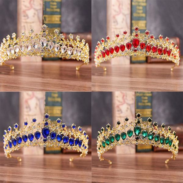baroque imitated emerald blue red crystal tiaras and crowns hair jewelry women girls headpiece wedding bridal hair accessories, Golden;white
baroque imitated emerald blue red crystal tiaras and crowns hair jewelry women girls headpiece wedding bridal hair accessories, Golden;white