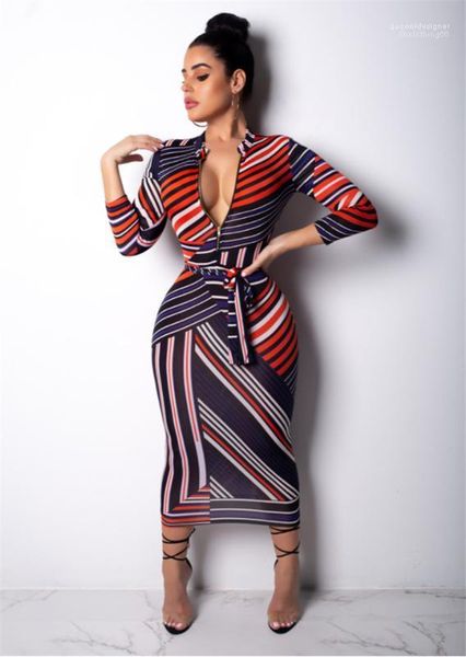 slim female printed dresses with sashes womens striped bodycon dresses stand zipper collar skinny ladies casual dresses sexy, Black;gray
slim female printed dresses with sashes womens striped bodycon dresses stand zipper collar skinny ladies casual dresses sexy, Black;gray