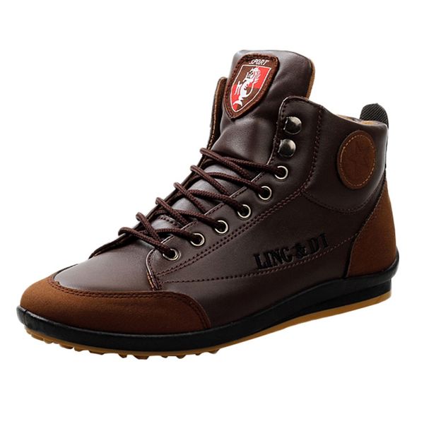 2019 men shoes leather casual boots winter sneakers sports fashion shoes british style vintage boots #g3, Black
2019 men shoes leather casual boots winter sneakers sports fashion shoes british style vintage boots #g3, Black