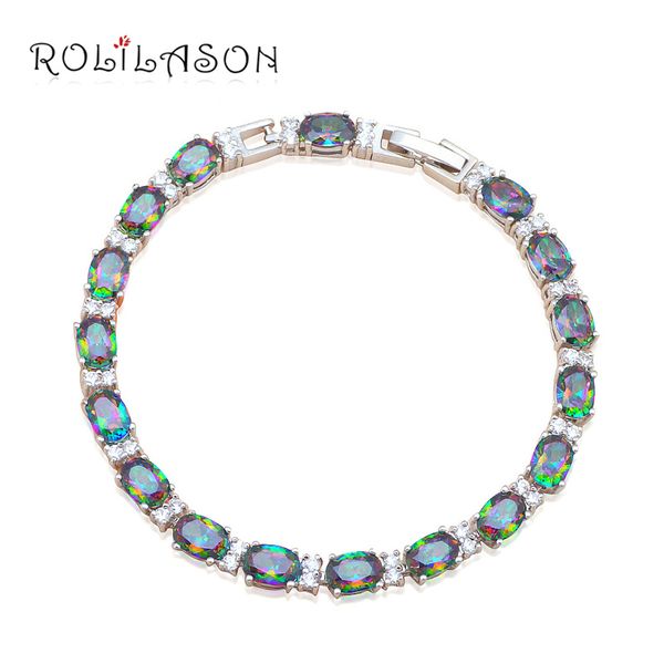 rolilason gifts for valentine's day multicolor zircon silver charm bracelets health fashion jewelry for women tb887, Golden;silver
rolilason gifts for valentine's day multicolor zircon silver charm bracelets health fashion jewelry for women tb887, Golden;silver