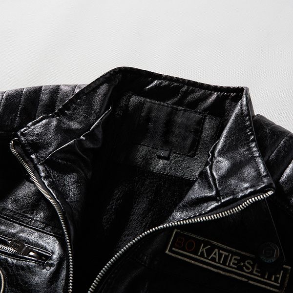 men's wear leather jacket 2019 new style men pu coat europe and america motorcycle modern tough guy plus velvet leather coat men, Black
men's wear leather jacket 2019 new style men pu coat europe and america motorcycle modern tough guy plus velvet leather coat men, Black