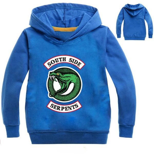 south side serpents boys sweatshirt long sleeve boys jacket outwear hoodies costumes clothes sport shirts children's sweatshirts, Black